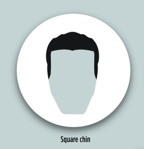 silhouette of square chin