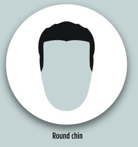 Photo of face silhouette with round chin