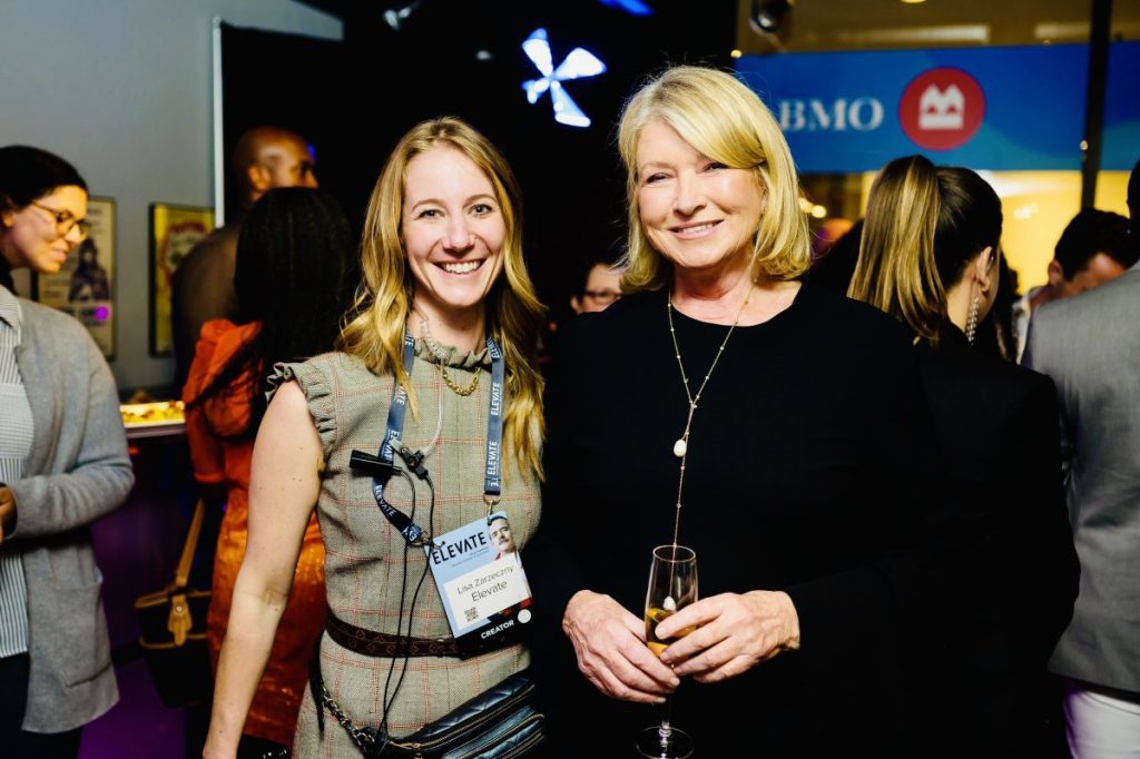 Lisa Zarzeczny standing beside Martha Stewart